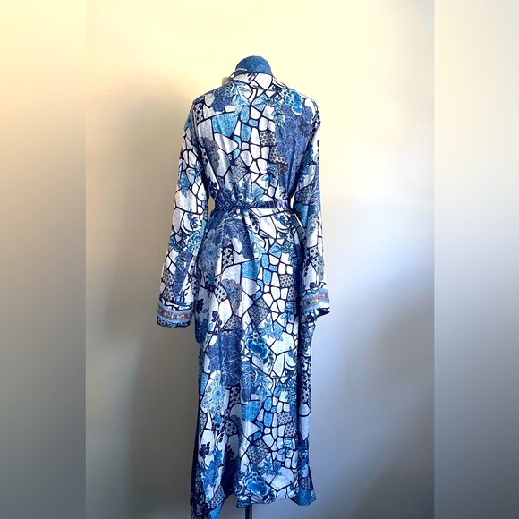 Johnny Was FANNY TOVE Embroidered REVERSIBLE Belted SILK KIMONO Robe sz MED NWT - Picture 2 of 14